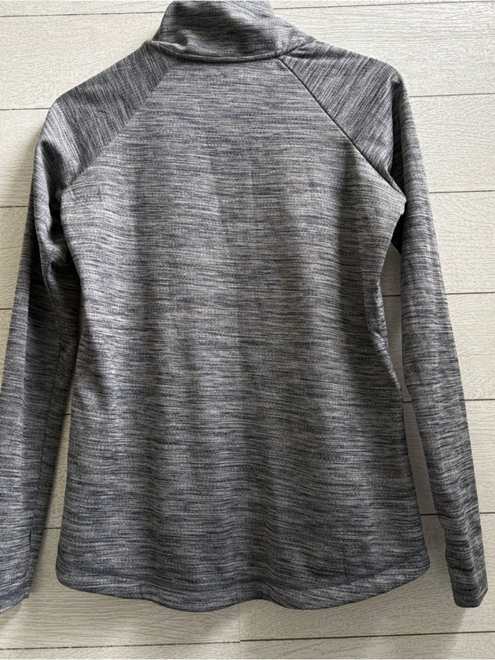 IBKUL Heathered Asymmetrical Quarter Zip Pullover Top UPF 50+ Gray Small - Picture 6 of 12